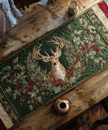 Forest Majesty Quilted Table Runner