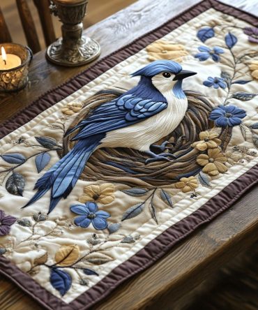 Forest Melody Quilted Table Runner