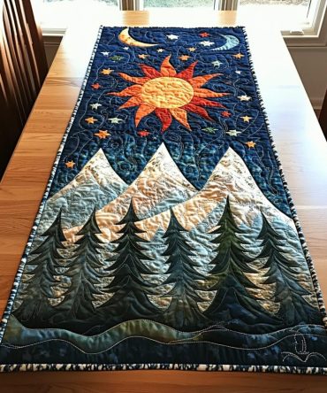 Forest Serenity Quilted Table Runner