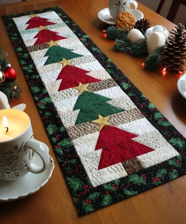Forest Whisper Quilted Table Runner