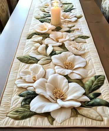 Forest Whisper Quilted Table Runner