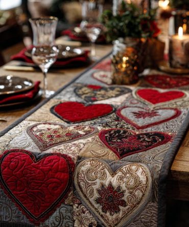 Forever Love Quilted Table Runner