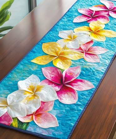 Fragrant Blossoms Quilted Table Runner