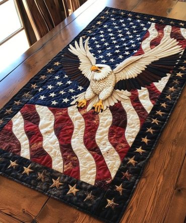 Freedom Eagle Quilted Table Runner