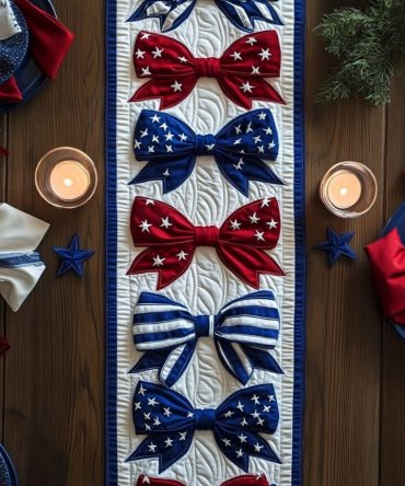 Freedom Stars Quilted Table Runner