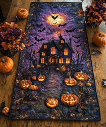 Fright House Quilted Table Runner