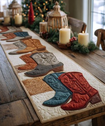 Frontier Walk Quilted Table Runner