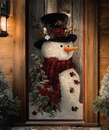 Frost Whiskers Quilted Door Cover
