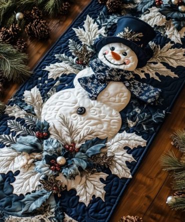 Frosted Delight Quilted Table Runner