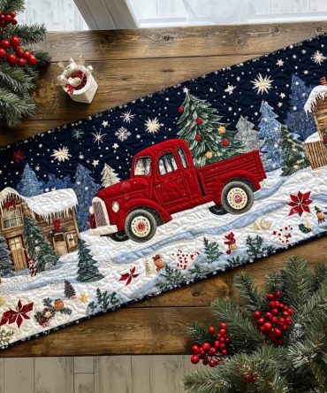 Frosted Wonderland Quilted Table Runner