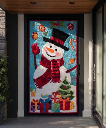 Frosty Buddy Quilted Door Cover