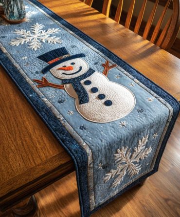 Frosty Cheer Quilted Table Runner