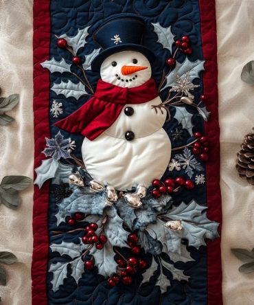 Frosty Magic Quilted Table Runner