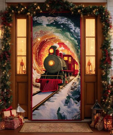 Frosty Rail Route Quilted Door Cover