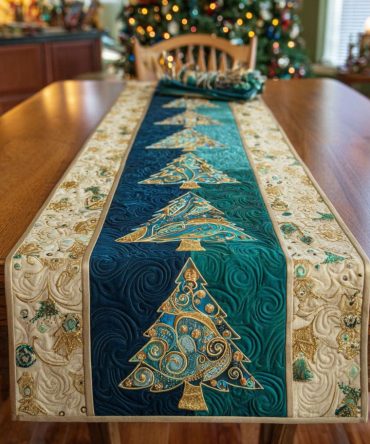Frozen Woods Quilted Table Runner