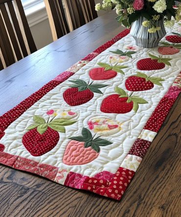 Fruit Harmony Quilted Table Runner