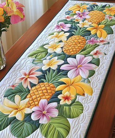 Fruit Parade Quilted Table Runner