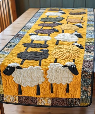 Furry Fields Quilted Table Runner