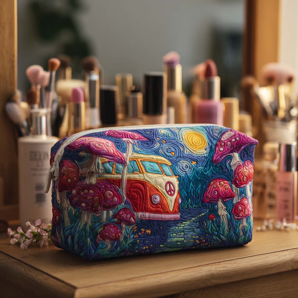 Galaxy Road Journey Quilted Makeup Bag