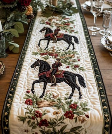 Gallant Horse Quilted Table Runner