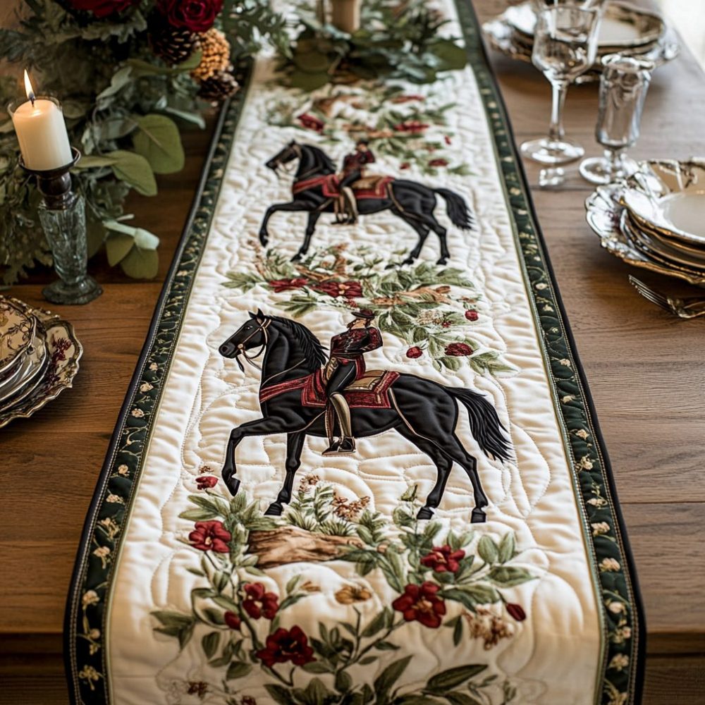 Gallant Horse Quilted Table Runner