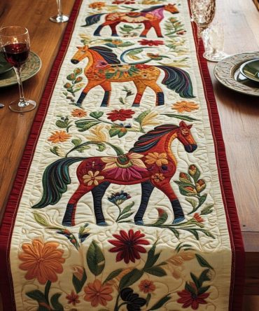 Gallop Bloom Quilted Table Runner