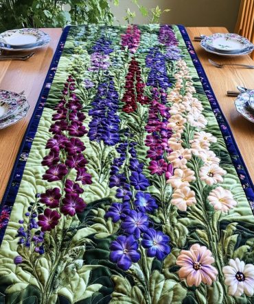 Garden Cascade Quilted Table Runner