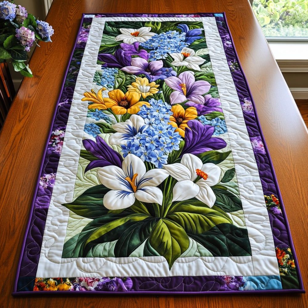 Garden Charm Quilted Table Runner