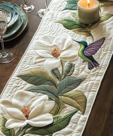 Garden Dance Quilted Table Runner