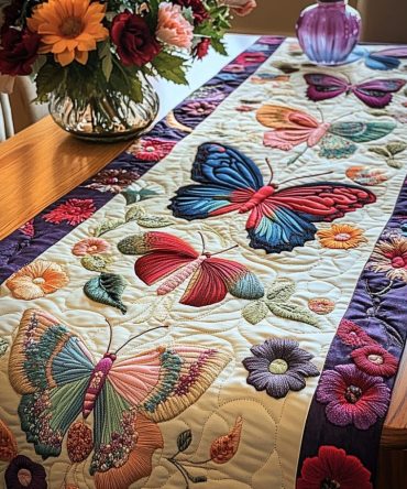 Garden Elegance Quilted Table Runner