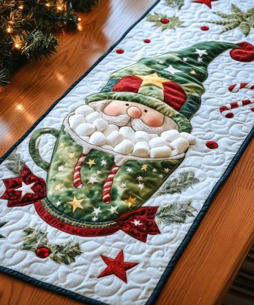 Garden Keeper Gnome Quilted Table Runner