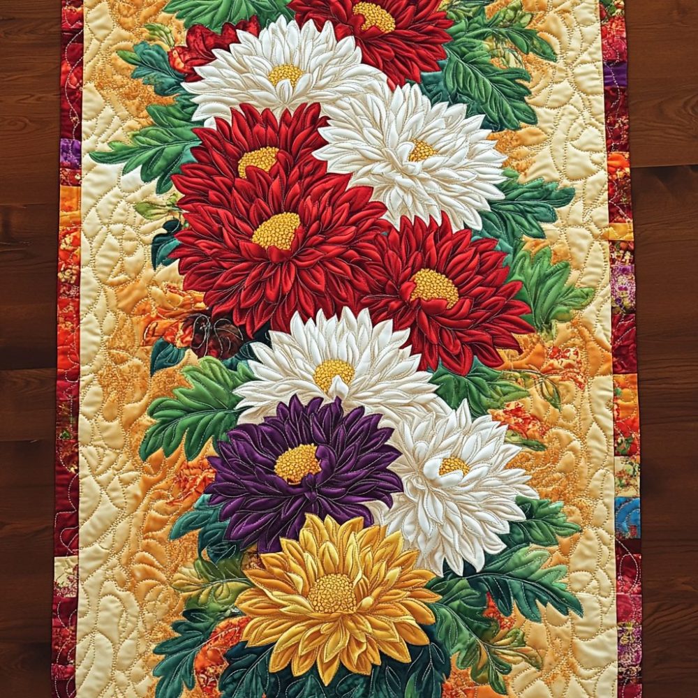Garden Symphony Quilted Table Runner