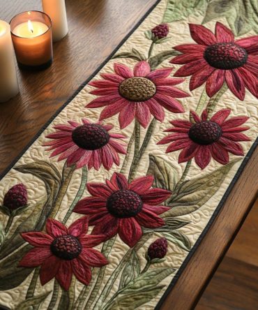 Garden Whimsy Quilted Table Runner