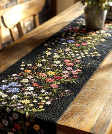 Garden Whisper Quilted Table Runner