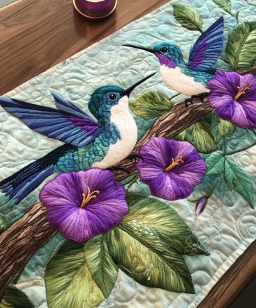 Garden Wings Quilted Table Runner