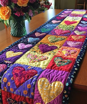 Gathered Love Quilted Table Runner