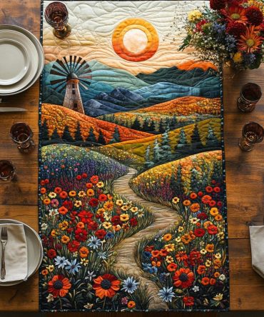 Gentle Breezes Quilted Table Runner