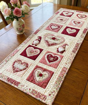 Gentle Love Quilted Table Runner