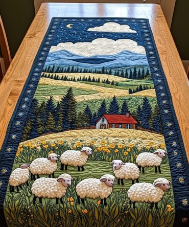 Gentle Pastures Quilted Table Runner