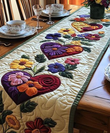 Gentle Patch Quilted Table Runner