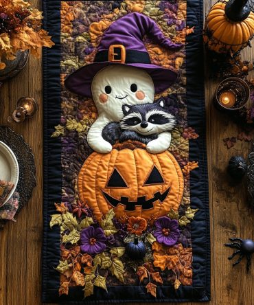 Ghostly Glow Quilted Table Runner