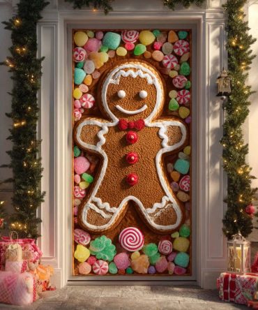 Giant Ginger Buddy Quilted Door Cover