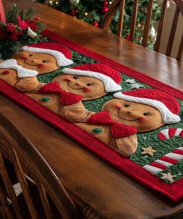 Gingerbread Dreams Quilted Table Runner