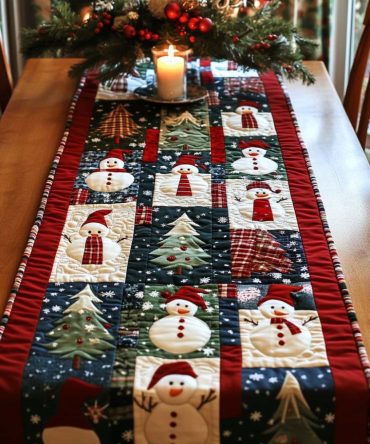 Gingerbread Magic Quilted Table Runner
