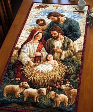 Glorious Birth Quilted Table Runner