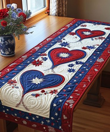 Glory And Love Quilted Table Runner