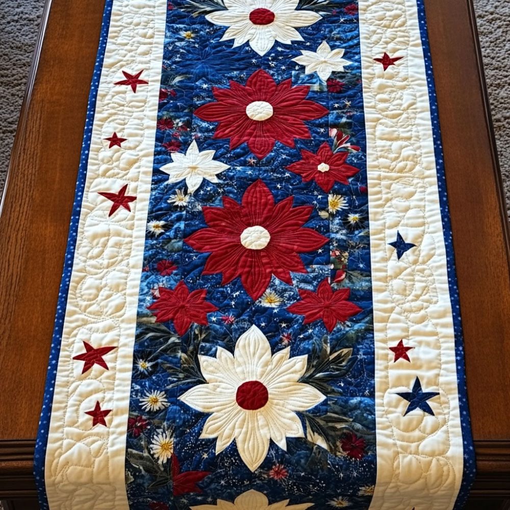 Glory In Stitches Quilted Table Runner
