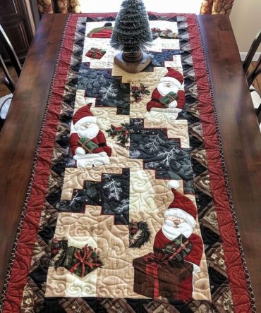 Gnome Cheer Quilted Table Runner