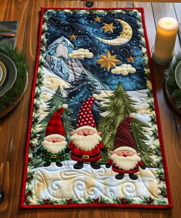 Gnome Night Quilted Table Runner