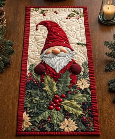 Gnome Glow Quilted Table Runner